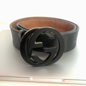 Gucci GG Surpreme Canvas Belt Matte black